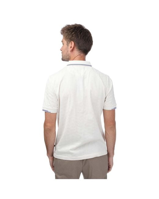 Ted Baker White Minet Regular Textured Polo for men