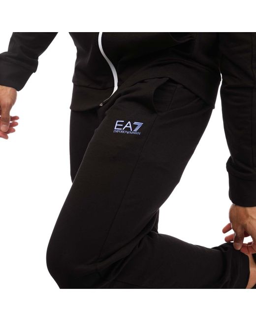 EA7 Black Emporio Armani Visibility Cotton Tracksuit for men