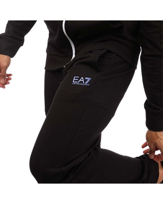 EA7 Emporio Armani Visibility Cotton Tracksuit in Black for Men