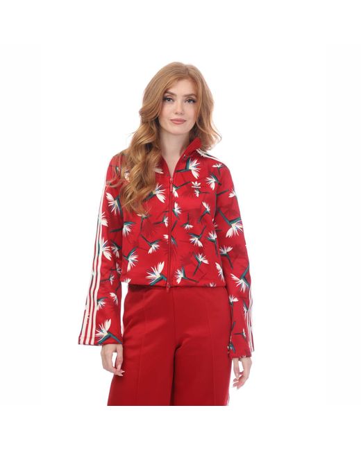 Adidas beckenbauer jacket red hotsell