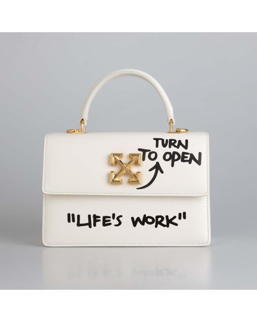 Off-White c/o Virgil Abloh White Off Jitney 1.4 Top Handle Bag