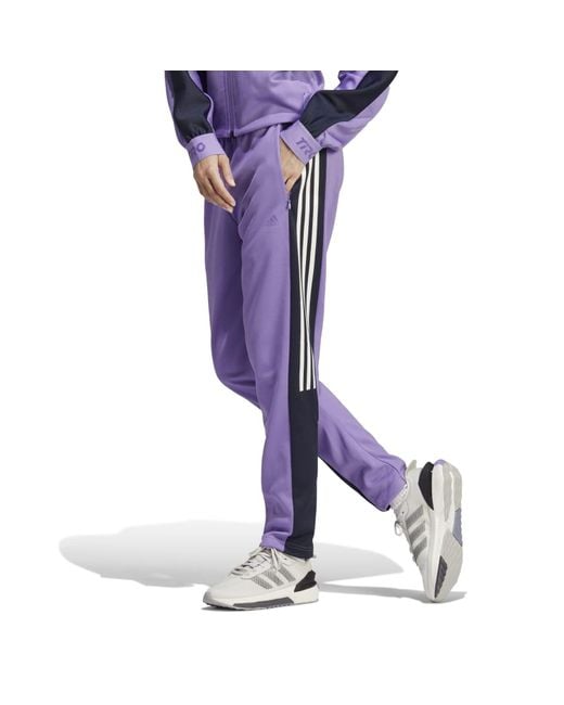 Adidas purple track pants sale