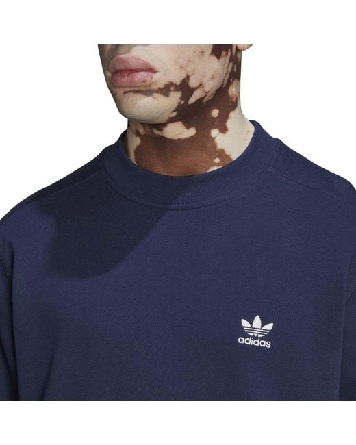 Adidas Originals Blue Adicolor Classics Lock-up Trefoil Sweatshirt for men