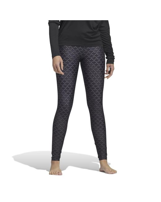 Adidas Blue Monogram Recycled Polyester Swim Tights