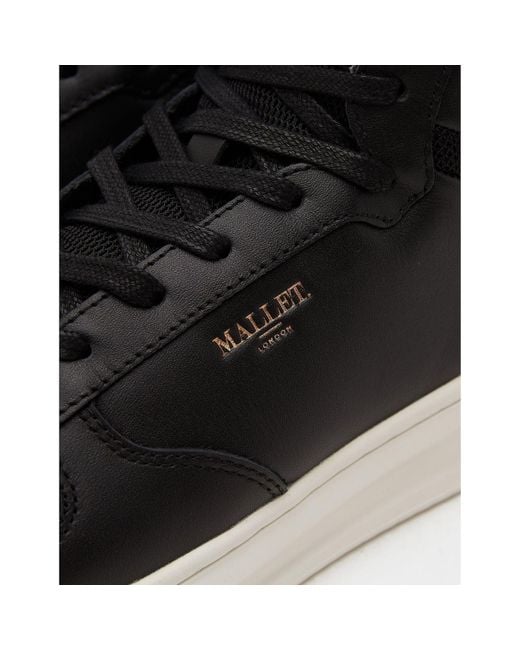 Mallet Black Hoxton Mid-top Trainers