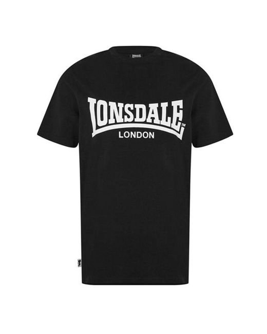 Lonsdale Black Essentiasls Logo T-shirt for men