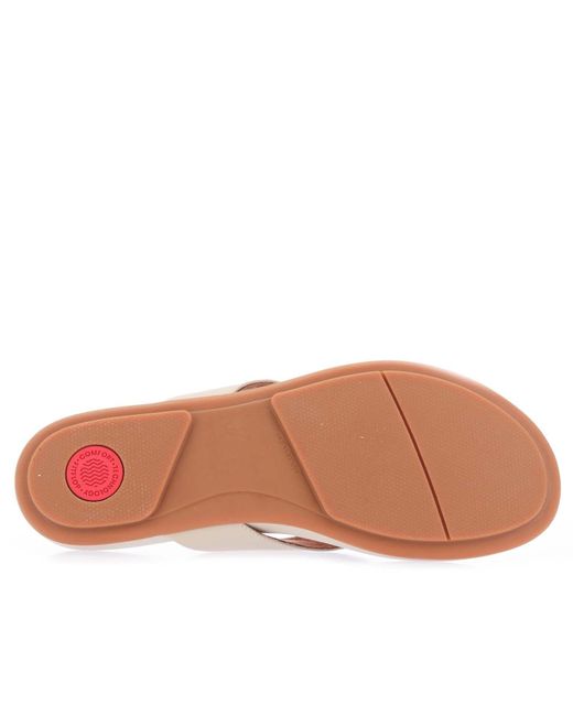 Fitflop Pink Gracie Leather Flip Flops