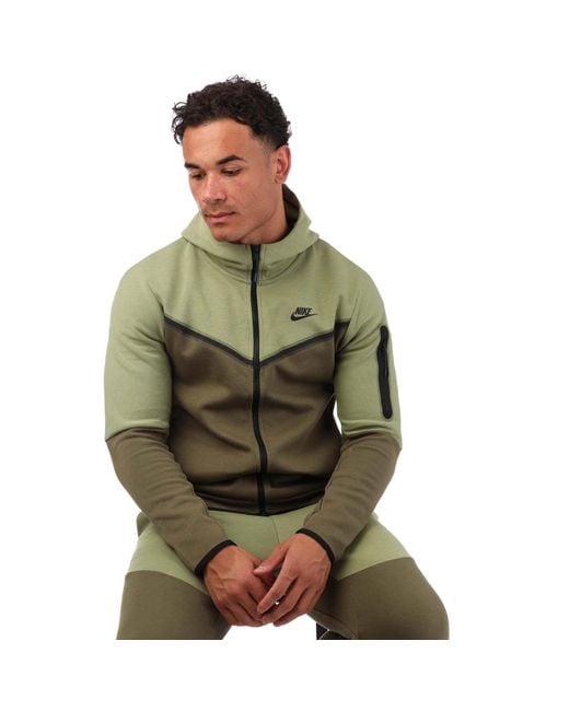 Nike Green Sportswear Tech Fleece Full-zip Hoodie for men