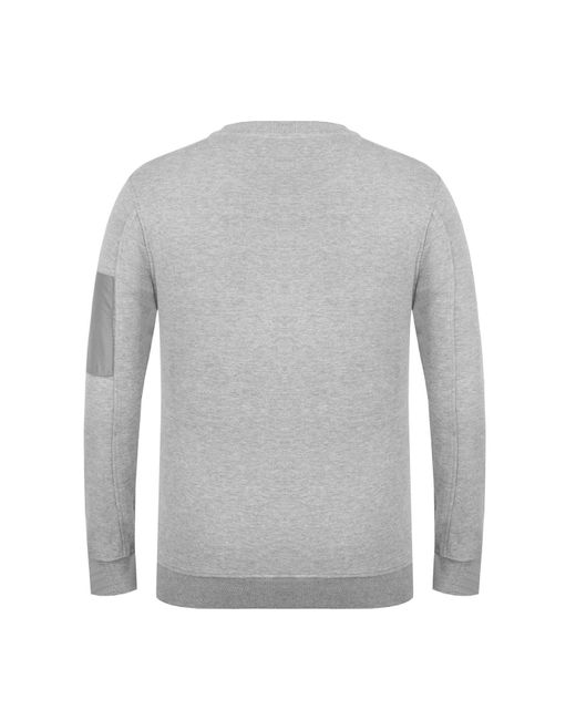 Firetrap Gray Zip Arm Pocket Crewneck Sweatshirt for men
