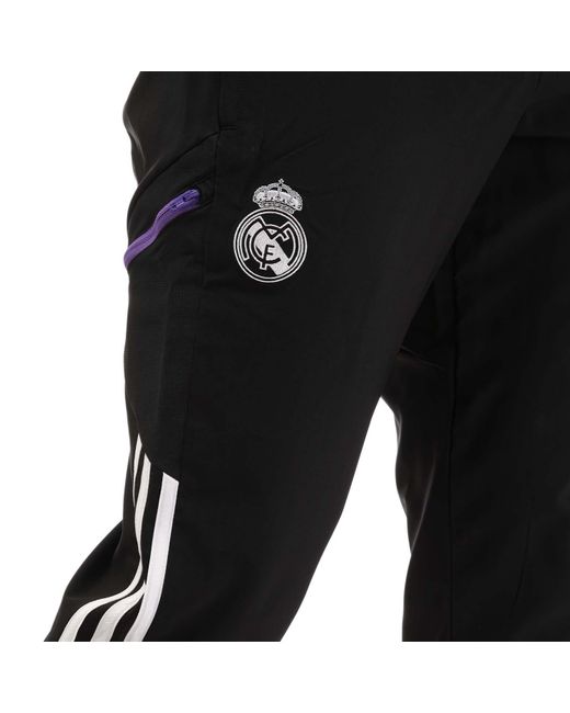 Adidas Black Real Madrid 2022/23 Condivo Tracksuit Bottoms for men