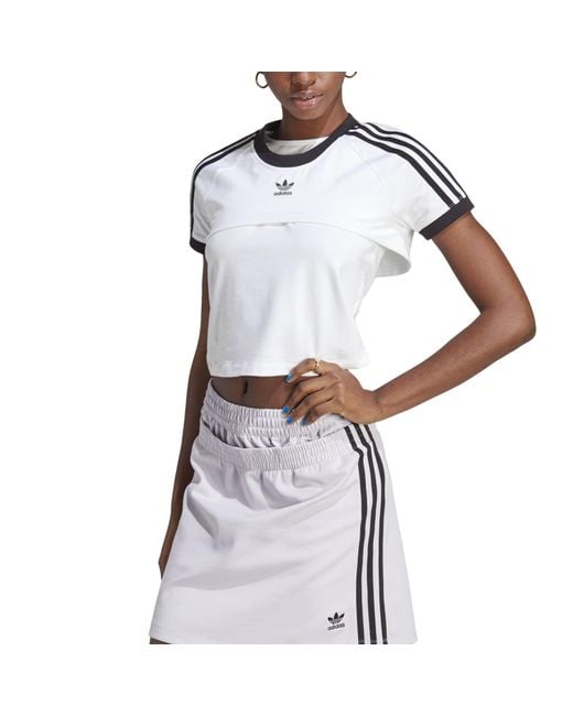 Adidas Originals White Always Original 2-in-1 T-shirt