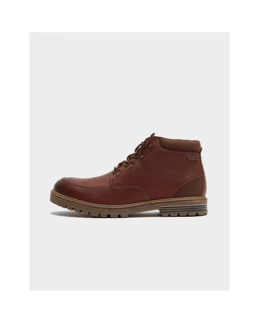 Barbour Brown Fenton Leather Boots for men