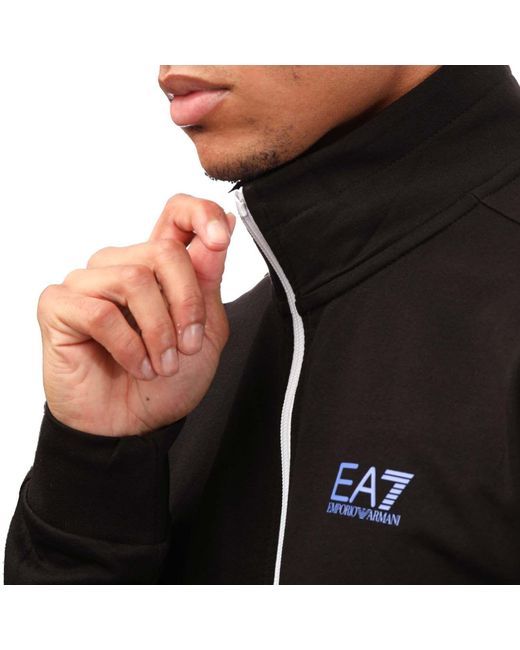 EA7 Black Emporio Armani Visibility Cotton Tracksuit for men