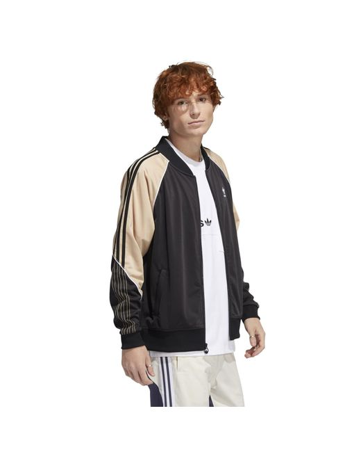 Adidas Originals Black Tricot Sst Track Top for men