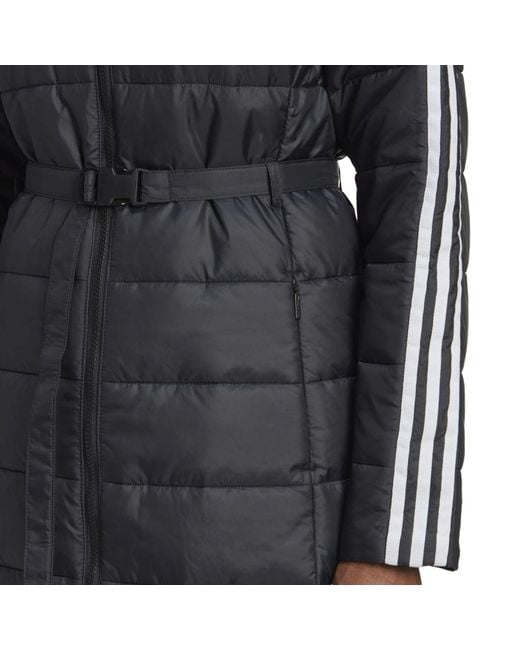 Adidas Originals Black Hooded Premium Long Slim Jacket