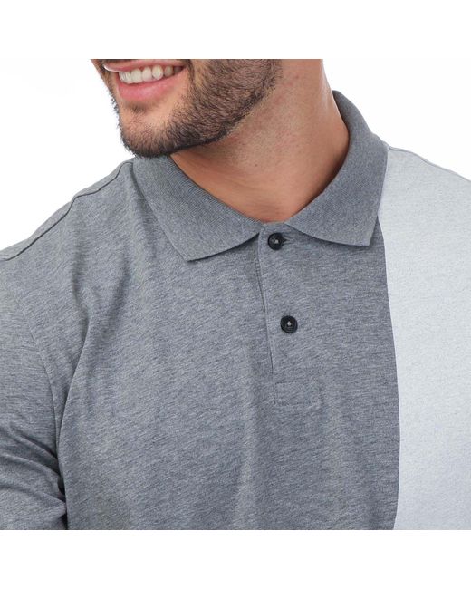 Ted Baker Gray Chiping Printed Short Sleeve Polo for men