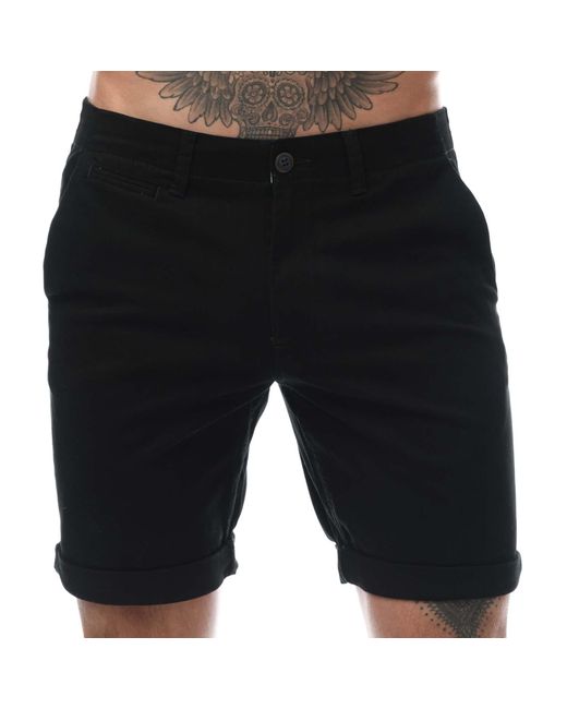 Jack & Jones Black And Fred Chino Shorts for men