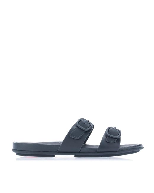 Fitflop Blue Gracie Rubber-buckle Two-bar Sandals