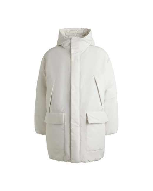 HUGO Gray Mandev Water Repellent Parka Jacket for men