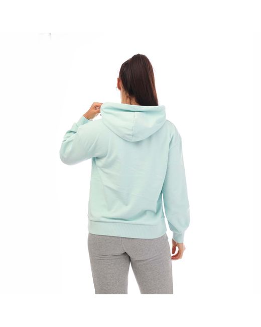 Timberland Blue Womenss Stack Logo Loopback Hoody