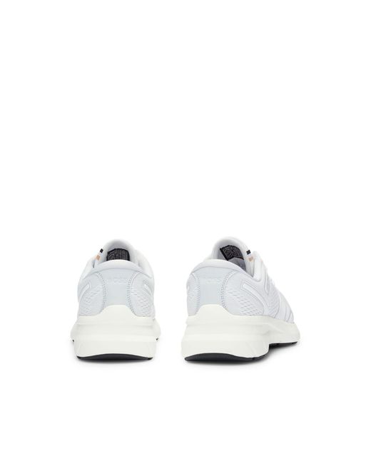 Boss White Owen Mixed Material Trainers Size 6 for men