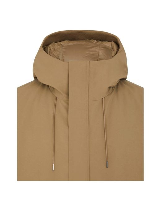 C P Company Natural Micro Hooded Down Parka Jacket for men