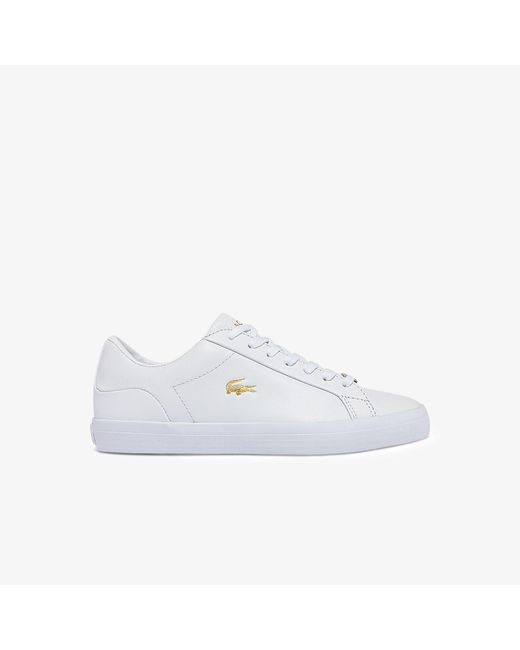Lacoste White Lerond Leather Trainers