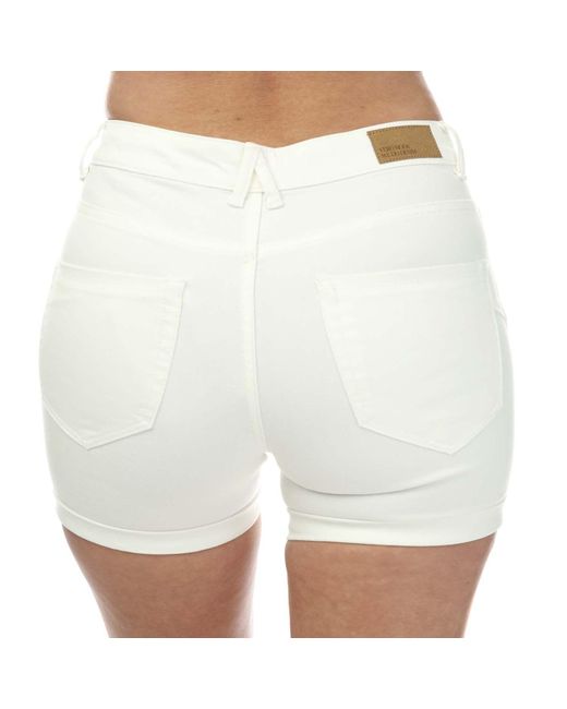 Vero Moda White Luna Denim Shorts