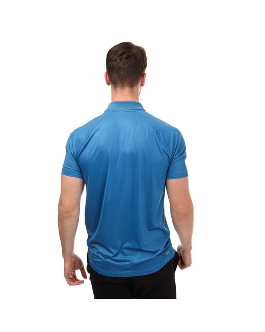 Lacoste Blue Sport Novak Djokovic Print Stretch Polo Shirt for men
