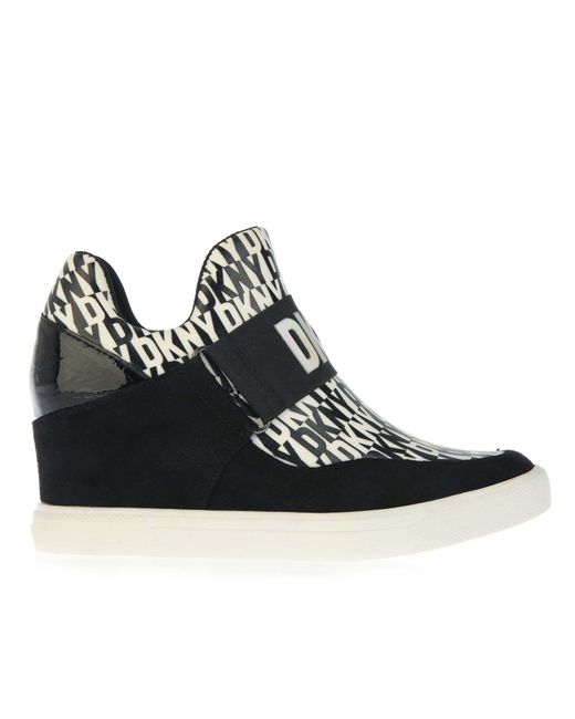 DKNY Black All Over Print Trainers