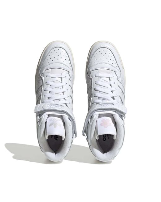 Adidas Originals White Forum Mid Hnm Hi Tops for men