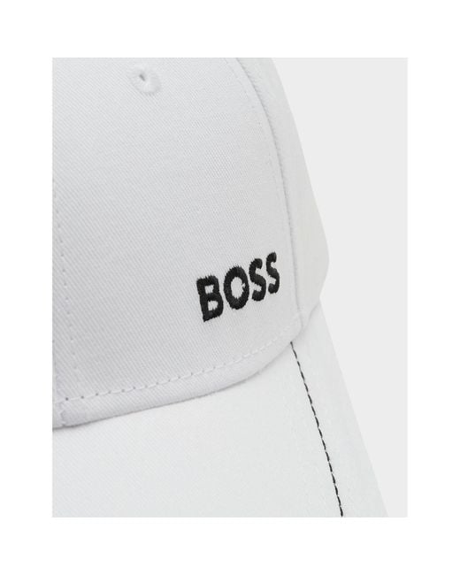 Boss White Athleisure Cap for men