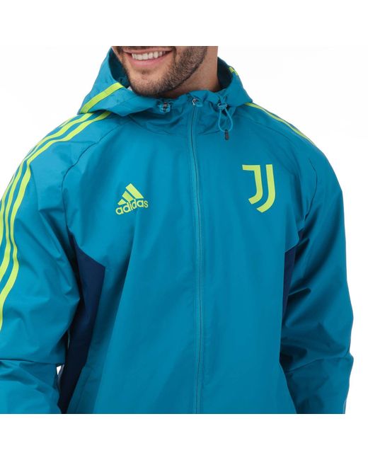 Adidas Blue Juventus 2022/23 All Weather Jacket for men