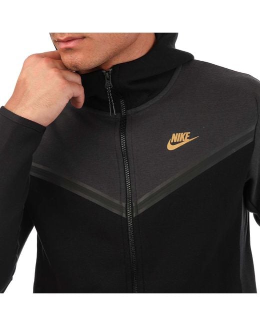 Nike Black Sportswear Tech Fleece Full-zip Hoodie for men