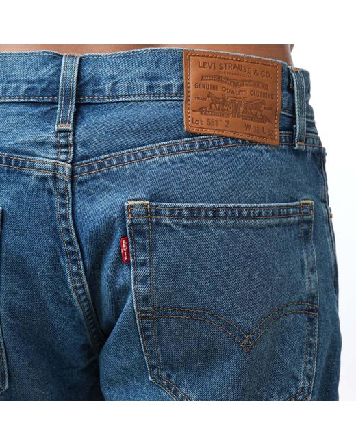 Levi's Blue 551 Authentic Straight Fit Jeans for men
