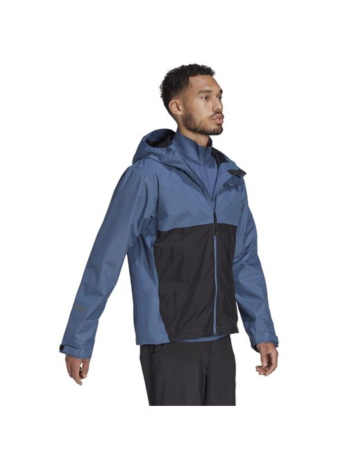 Adidas Blue Terrex Multi Rain.rdy 2-layer Rain Jacket for men