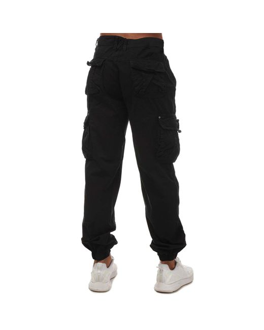 Duck and Cover Black Kartmoore Combat Pants for men