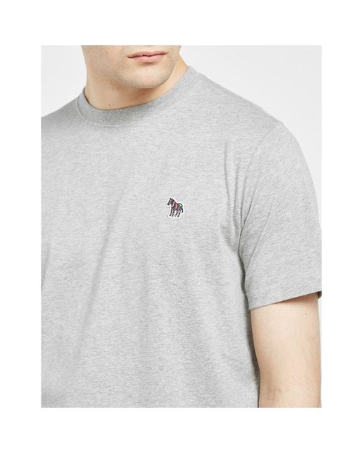 Paul Smith Gray Basic Zebra Logo T-shirt for men