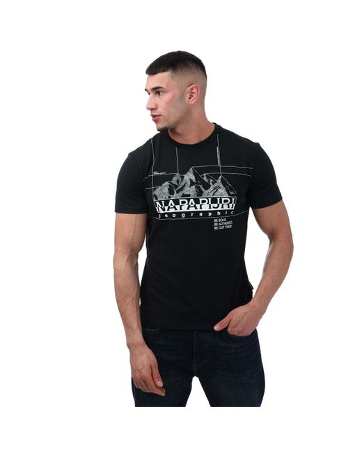Napapijri Black S Frame Crew T-shirt for men