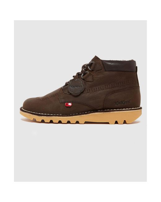 Kickers Brown Kick Hi Leather Boots for men