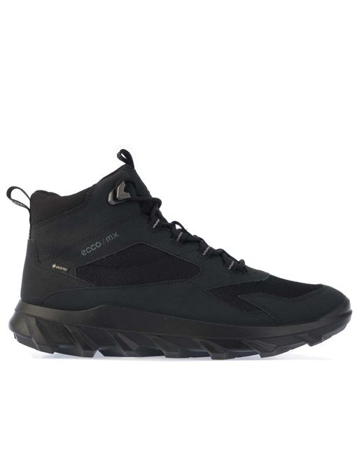 Ecco Black 's Wide Fit Mx M Mid Gtx Gore Tex Boots for men