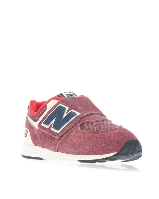New Balance Pink Kids 574 New-b Hook And Loop Trainers for men