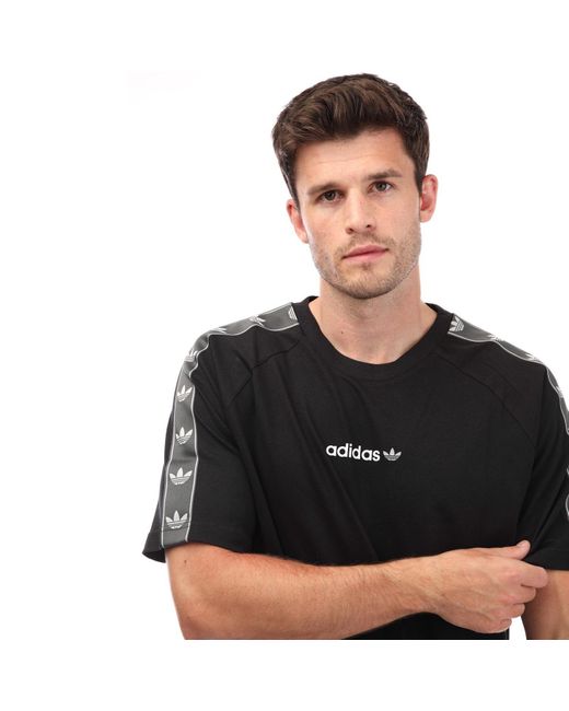 Adidas Originals Black Originals Tape T-shirt for men