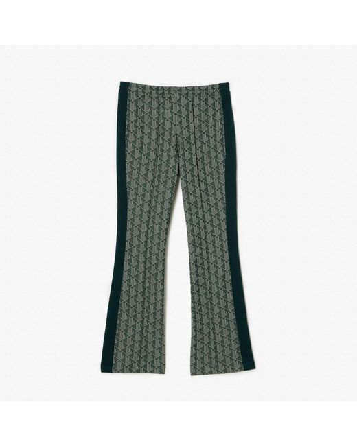 Lacoste Green Flared Monogram Sweatpants