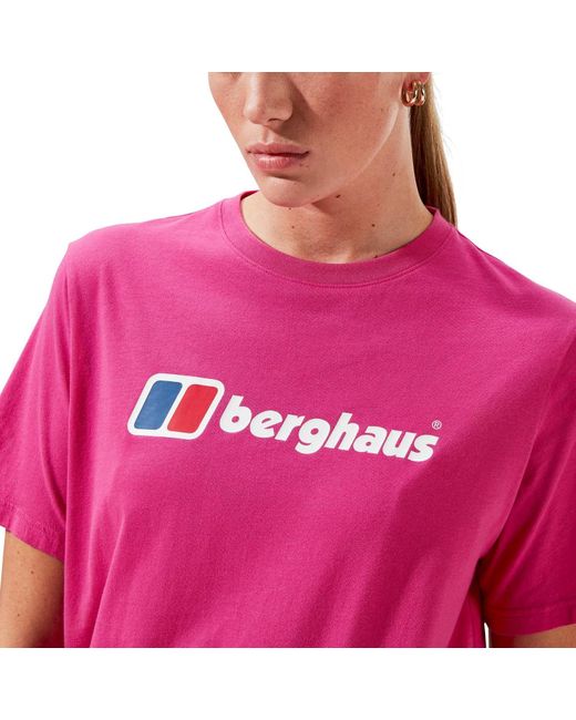 Berghaus Pink Boyfriend Big Classic Logo T-shirt