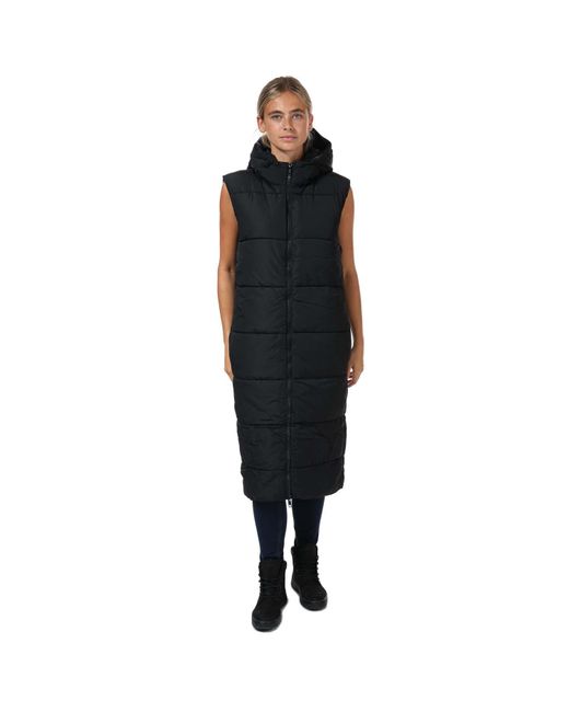 Brave Soul Black Denmark Longline Hooded Gilet