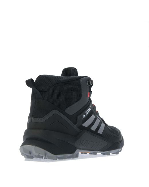 Adidas Black Terrex Swift R3 Mid Gore-tex Hiking Shoes for men
