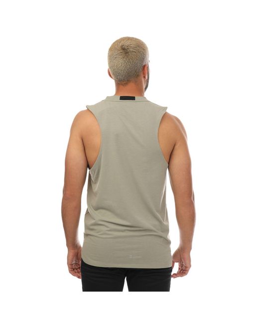 Adidas Green Designed For Training Workout Tank Top for men