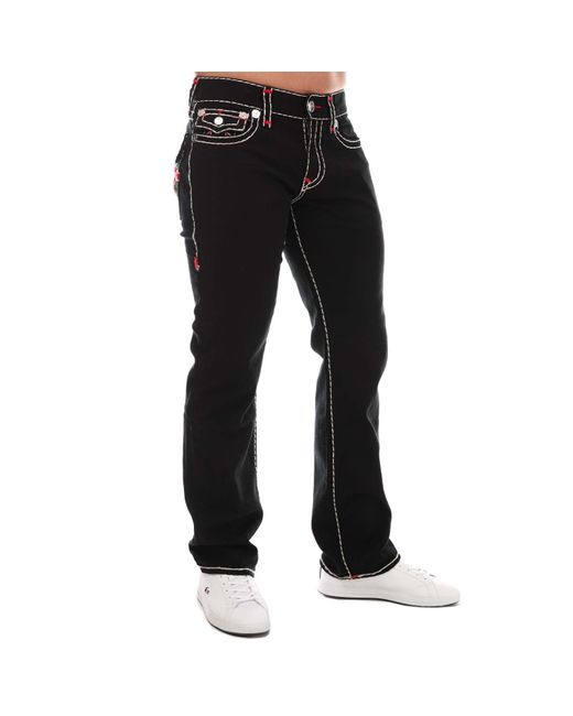 True Religion Black Rickly Dbl Raisd Super T Flap Jeans for men