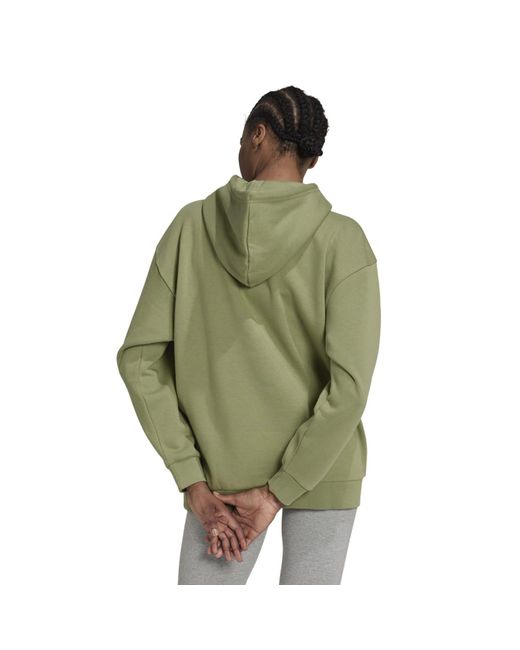 Adidas originals linear fleece overhead hoodie green deals